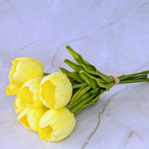 Élethű tulipán csokor- sárga