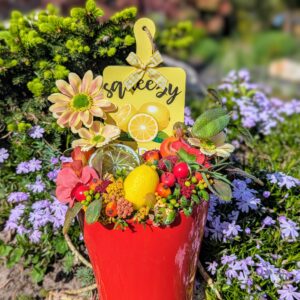 Citromos nyári asztaldísz