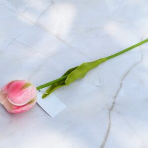 Real touch tulipán nyílt - Cirmos pink