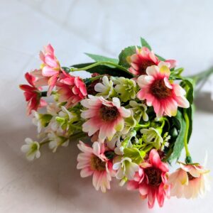 Nyári műviràg csokor - cirmos pink