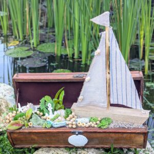 Fa làdikós nyári asztaldísz