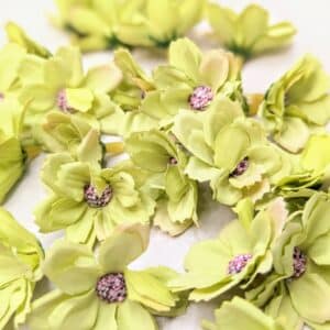 Dekor fejviràg zöld