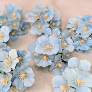 Dekor fejviràg kék