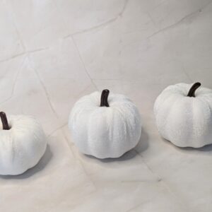 Bársony tök csomag fehér, 3db-os nagy méretű