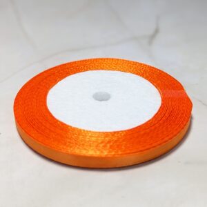 6 mm-es szatén szalag - Narancs