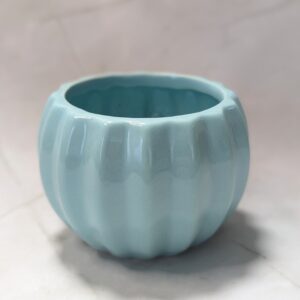 Bordázott gömb kaspó - Menta