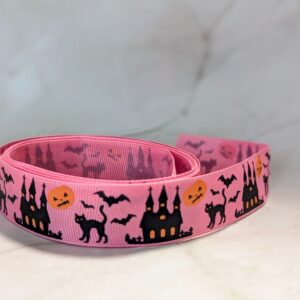 Halloween szalag- rózsaszín