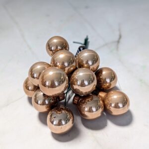 Üveggömb pick szikrázó rózsa fényes 2cm 12db-os