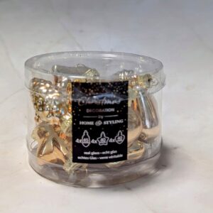 Üvegdísz akasztós 4-7cm 12db-os