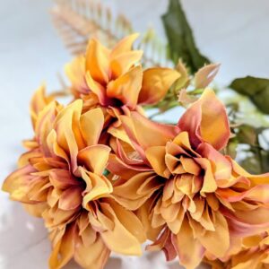 Dália csokor - Antik narancs