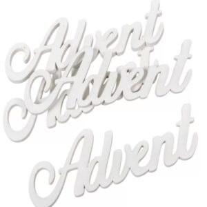 Advent felirat fehér 15cm 4db-os