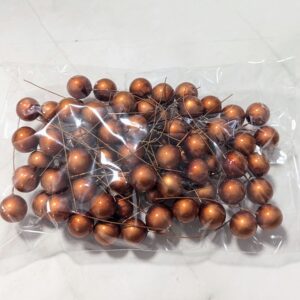 Gyöngyházas drótos bogyó - Barna