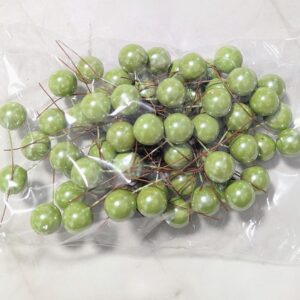 Gyöngyházas drótos bogyó - Zöld