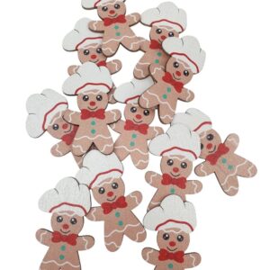 Piros csokornyakkendős mézeskalács figura*12