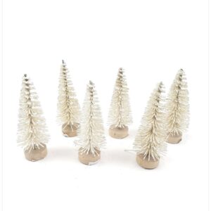 Talpas fenyő 6 cm*6 csillámos - Krém