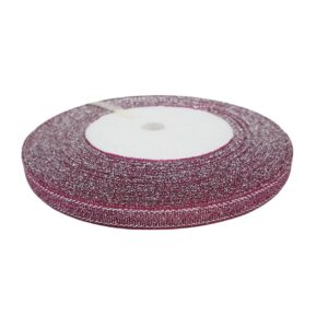 Szalag csillámos 6 mm-Pink