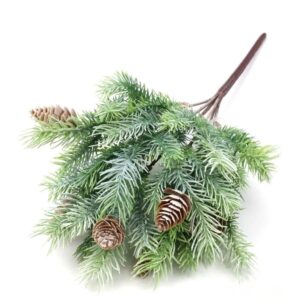 Műzöld fenyőcsokor tobozzal