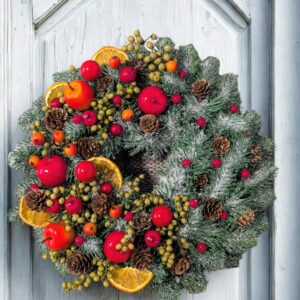 Prémium minőségű műfenyőből készített adventi kopogtatò