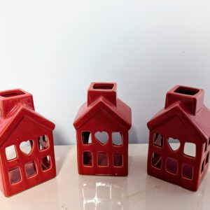 Három darab mécses házikó