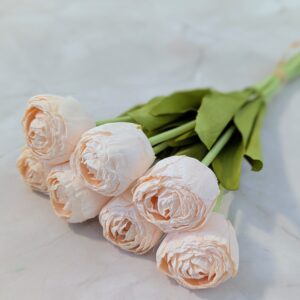 7 szálas szárított hatású tulipán csokor - Barack