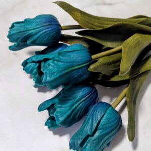 Papagáj tulipán köteg gumi- kék