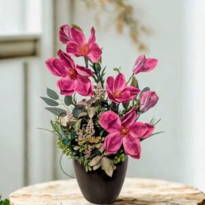 Sötét pink magnóliàs asztaldísz