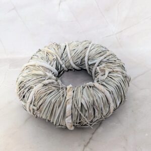 Háncs koszorú fehér D25cm