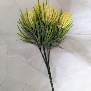 Bársonyporos protea csokor - Pasztellsárga